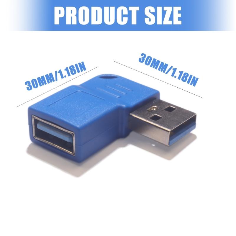 90 Degree Right Angle USB3.0 Male To Female Adapter Space Saving 5Gbps Extension Connector for Computer Printer Camera