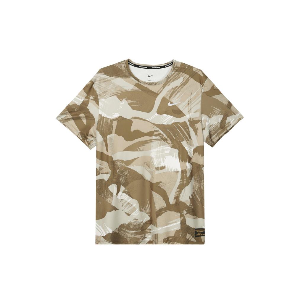 Nike T Shirts Men's Rush Umber Crew Neck Moderate Straight Fit FD4053-242