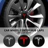 4PCS 56MM Wheel Hub Cap Sticker Car Caps Rim Stickers Badge Cover Decoration For Tesla Model Y 3 S X Roadster