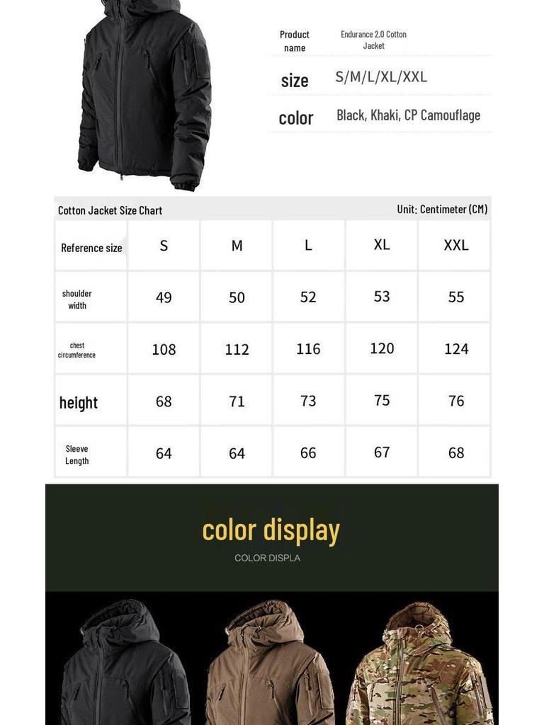 Men's Heavy-Duty Tactical Winter Padded Jacket