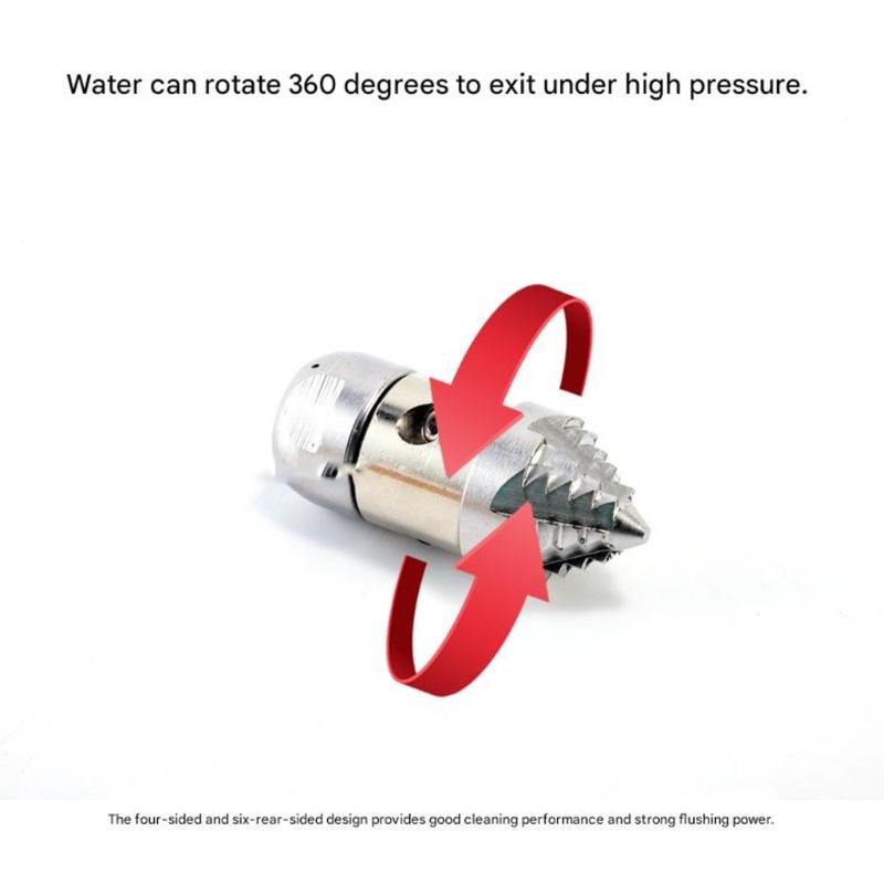 Highly-Pressure Rotary Sewer Jetting Nozzle G3/8 Thread 15L-70l/Mins Flow Option for High Efficiency Drain Cleaning