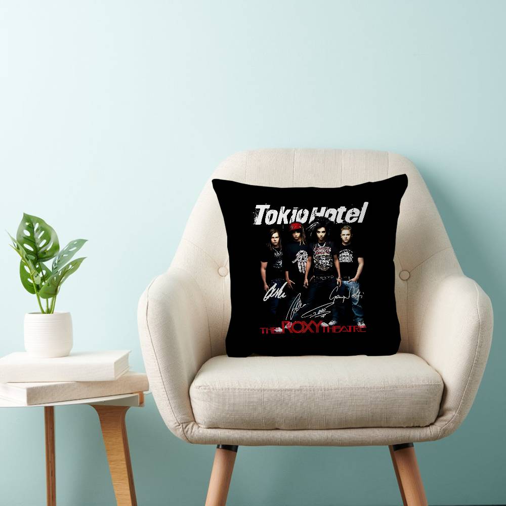 German Rock Band Retro T-Tokio Band H-Hotel Cushion Cover Inches Farmhouse Decor Home Throw Pillow Covers for Couch Decorations