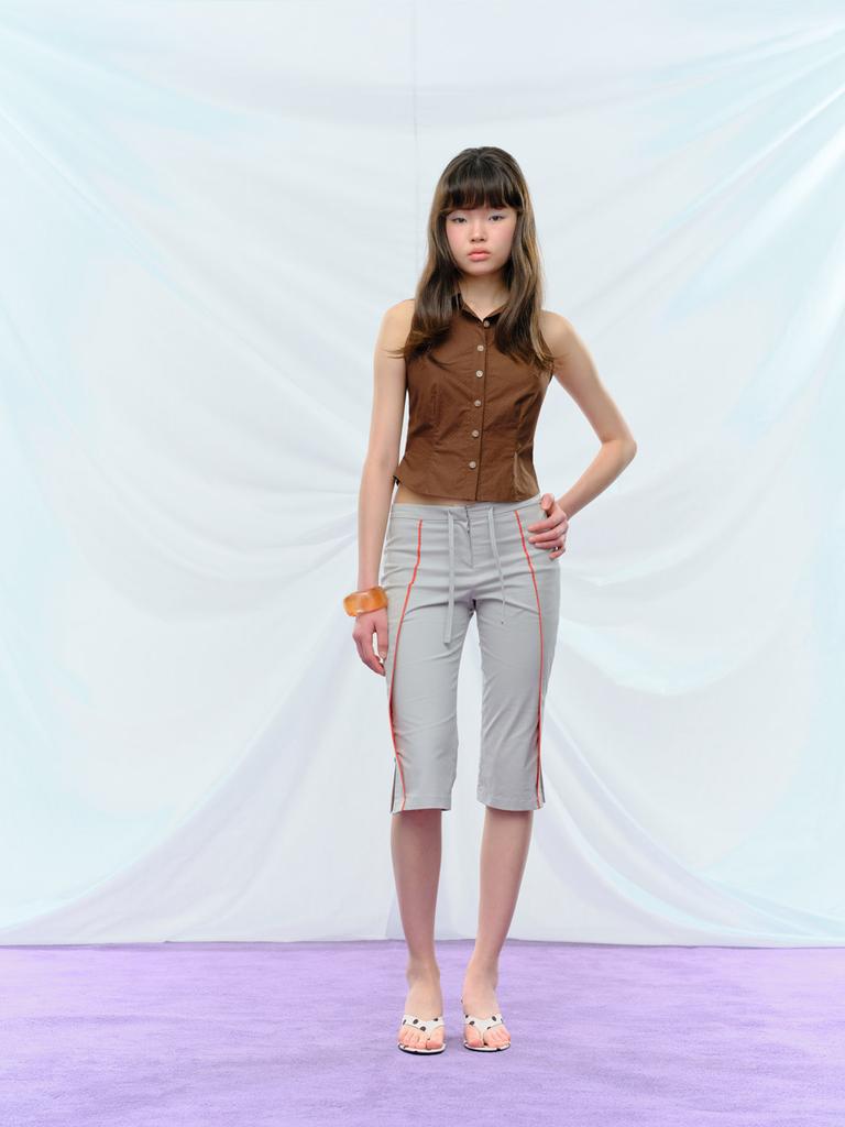 Pyule Fontana Capri Pants Light Gray