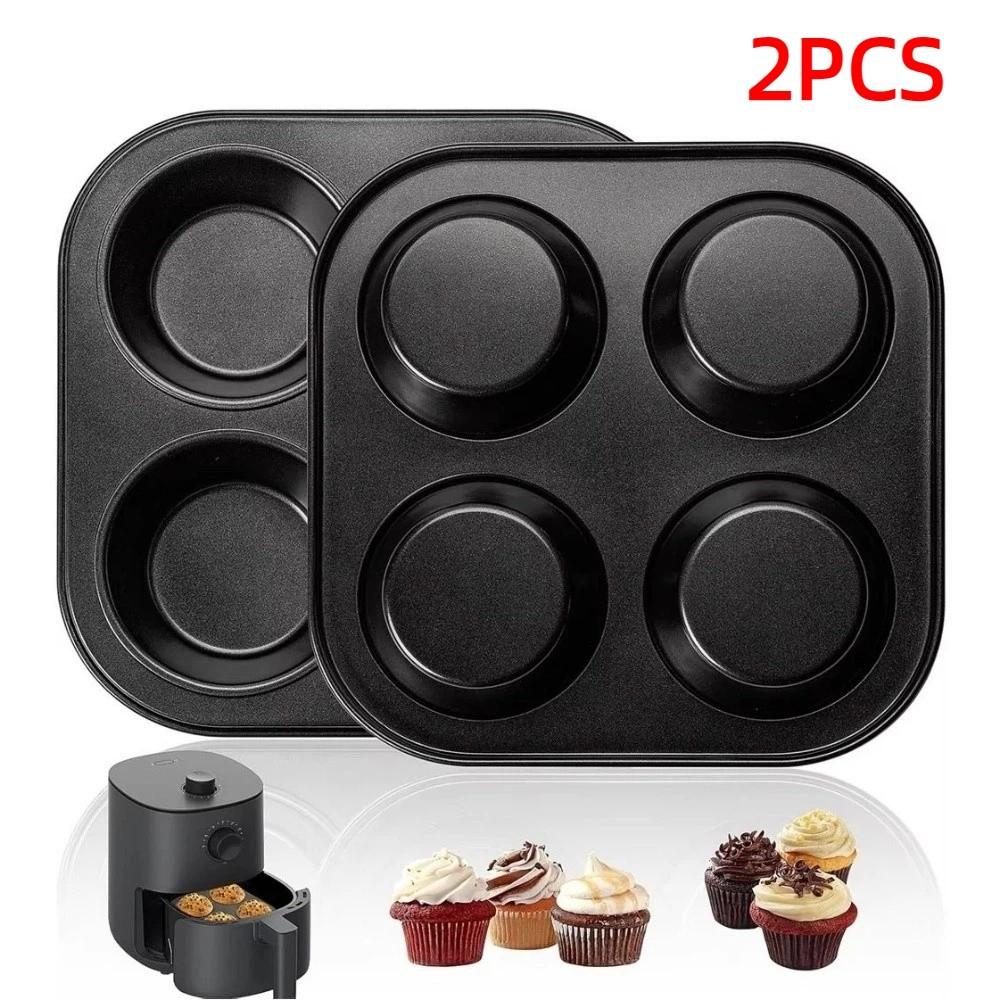 2Pcs 4/6 Cups Muffin Baking Pan Non-Stick Cake Mold Eco-Friendly Mini Cupcake Pan  Pastry Making