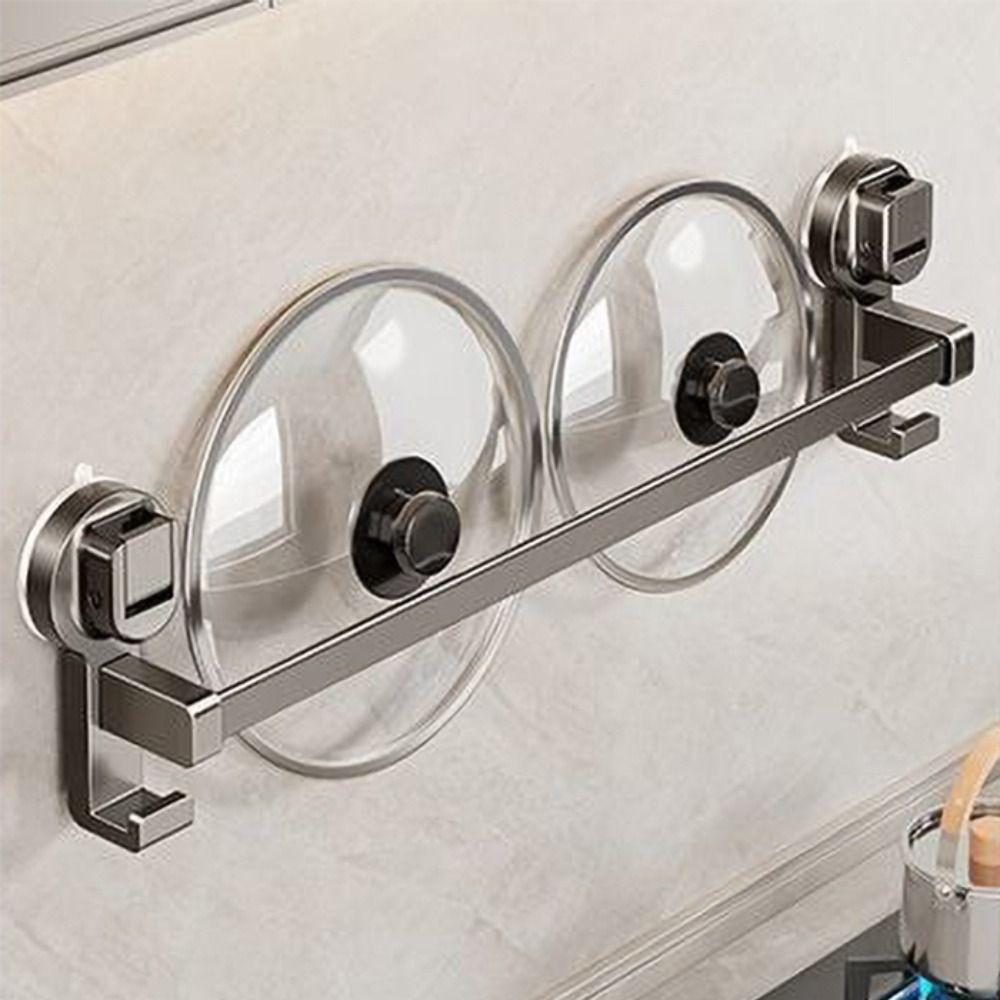 with Hook Suction Cup Towel Pole Punching Free Towel Storage Hanger Bathroom Towel Rack  Hotel