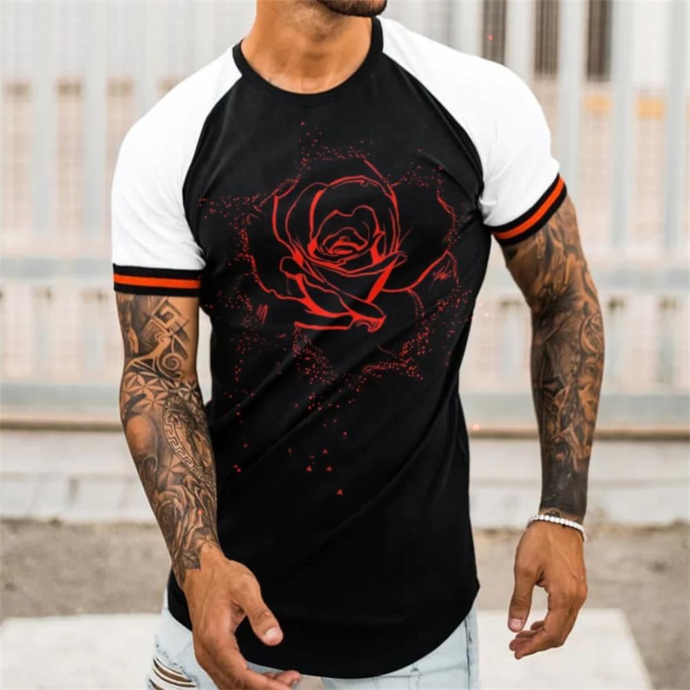 Men's T-shirt Summer 3D Printed Short Sleeve Top Fashion Hip Hop T-shirt Men's Clothing