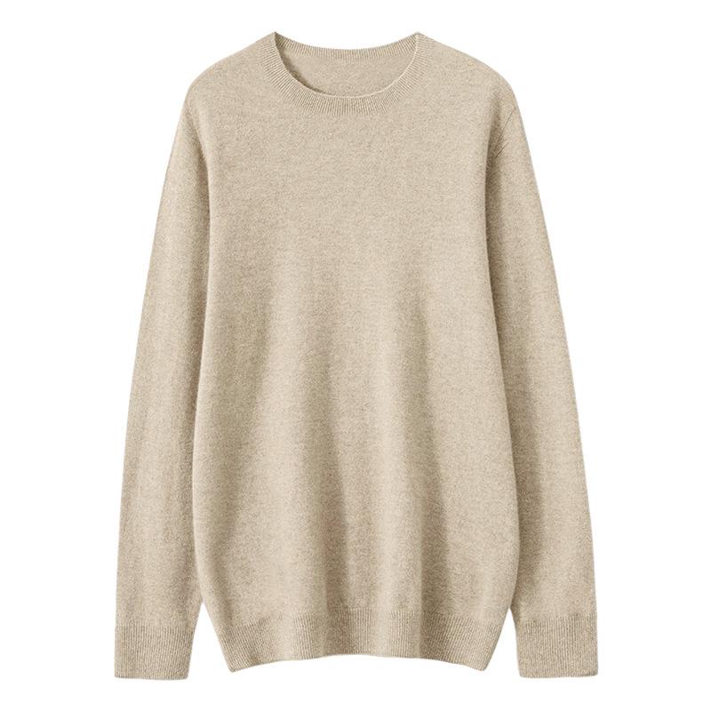 Herren Kaschmir Rundhals-Pullover: Vielseitiger Herbst/Winter Strickpullover