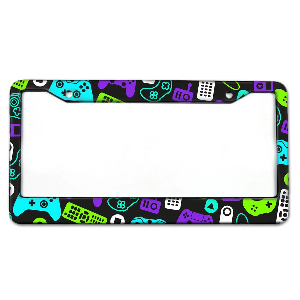 Game Series Series Pattern American Standard License Plate Frame Made of Aluminum Alloy Material