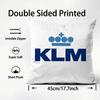 Netherlands Klm Dutch Airlines Cushion Cover Plush Fabric Soft Double-Sided Printed Sofa Warm Winter Home Child Gift Pillow Case
