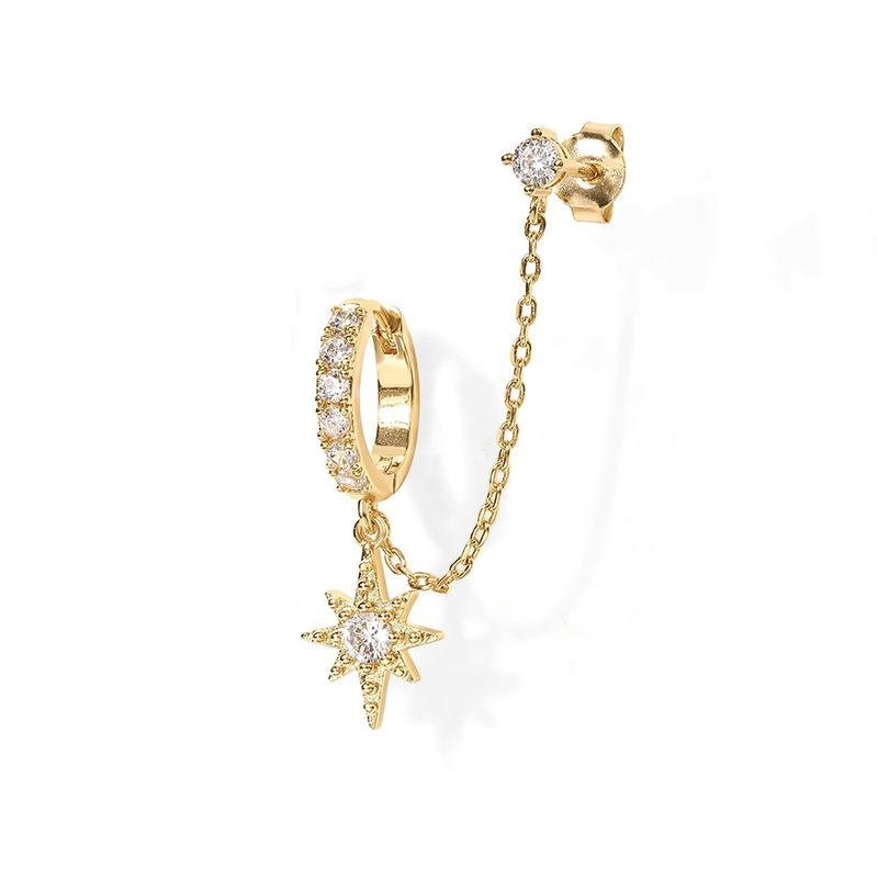 Fashion Rhinestone Tassel Earrings For Women Versatile Personalized Hoop Earrings Trendy Stud Earrings Jewelry Accessories