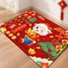 Cartoon 2027 New Year Anti Slip Mat Blessing Words Sheep Door Mat  Spring Festival
