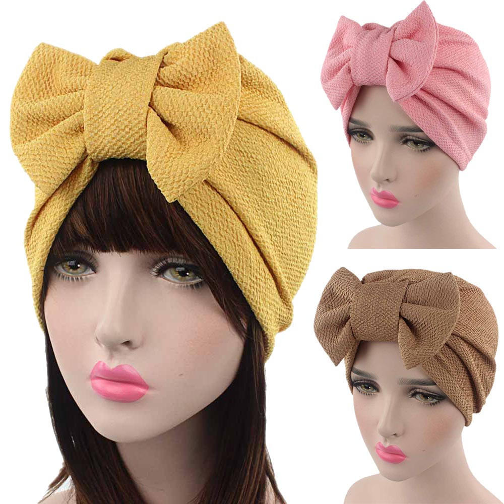 

Women Bow Chemo Hat Scarf Head Wrap Cap One size
