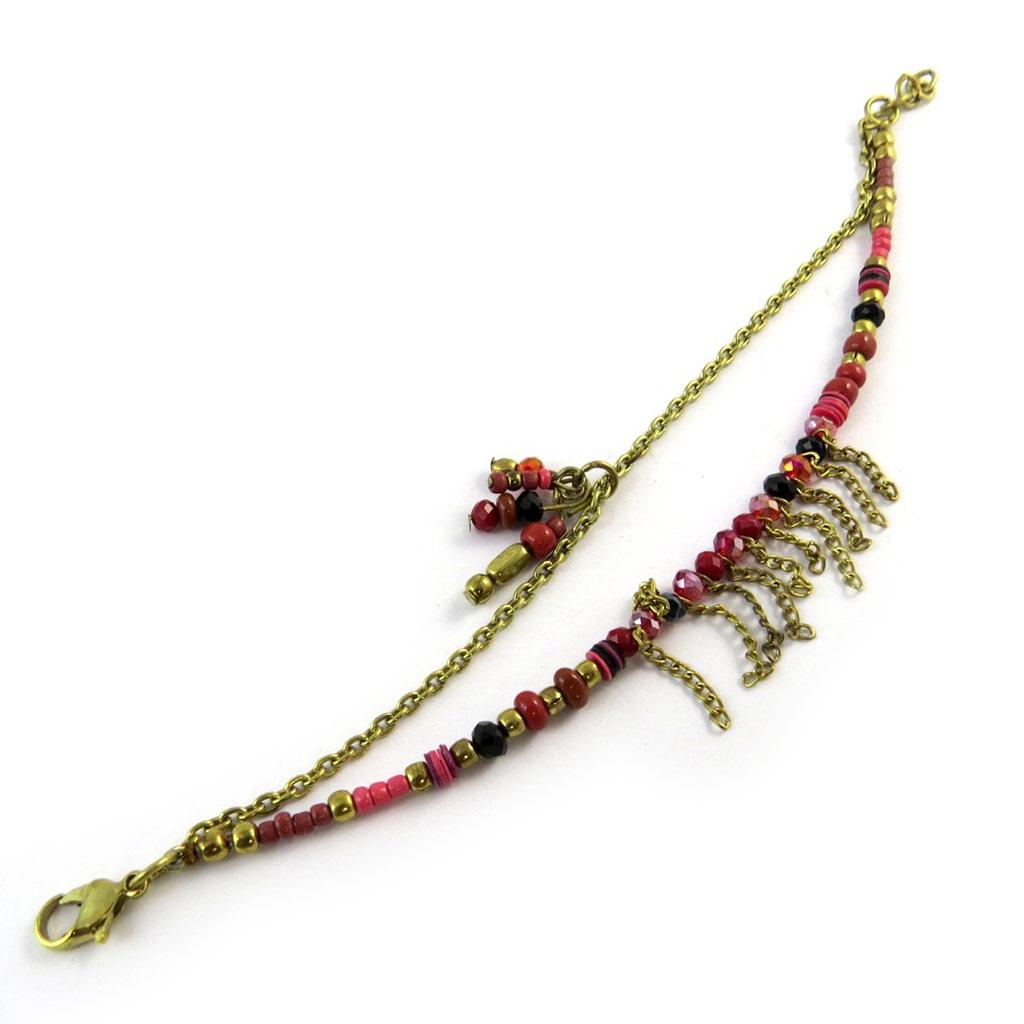 Les Trésors De Lily [N9223] - Red Gold 'Kilimanjaro' Fancy Bracelet