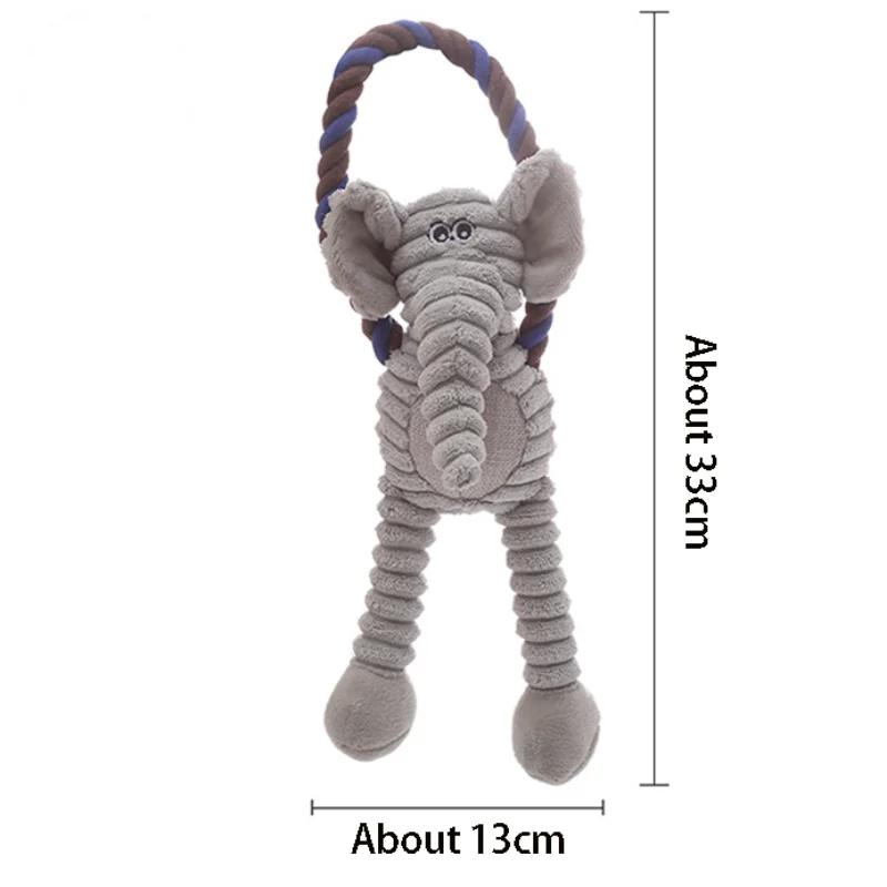 

Giraffe Squeaky Dog Toy for Puppy Teething Chew Toys with Rope Cotton Corduroy Texture Interactive Pet Training Toys for XS