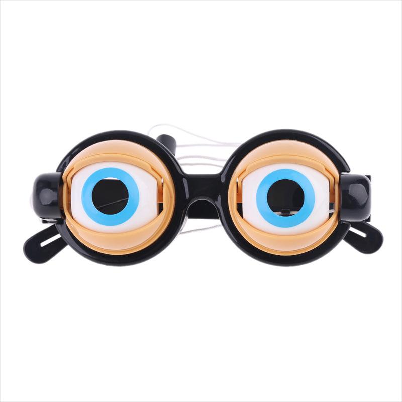 Creative Novelty Pull String Winking Trick Glasses Spoof Funny Crazy Glasses Toys Gifts for Adults and Children