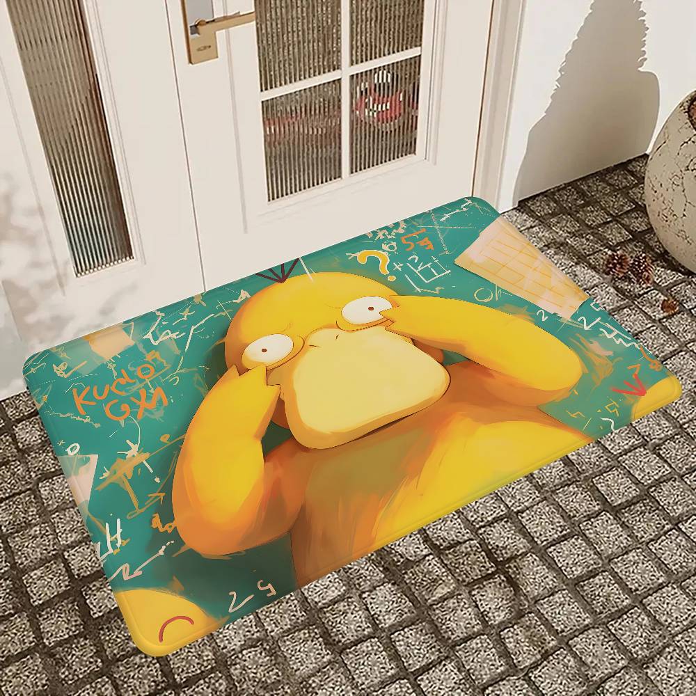 Cartoon P-Psyduck Room Mats Washable Non-Slip Living Room Sofa Chairs Area Mat Kitchen Alfombra