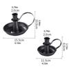 2Pcs Antique Iron Candle Holders with Handle For Fireplaces Decorations Wedding Parties Centerpieces Taper Candlestick