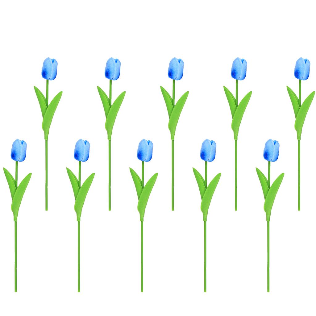 10PCS Artificial Flowers Tulip Bouquet PE Fake Flowers Wedding Garden Decoration Outdoor Home Garden Bouquet Vase Decor Plant