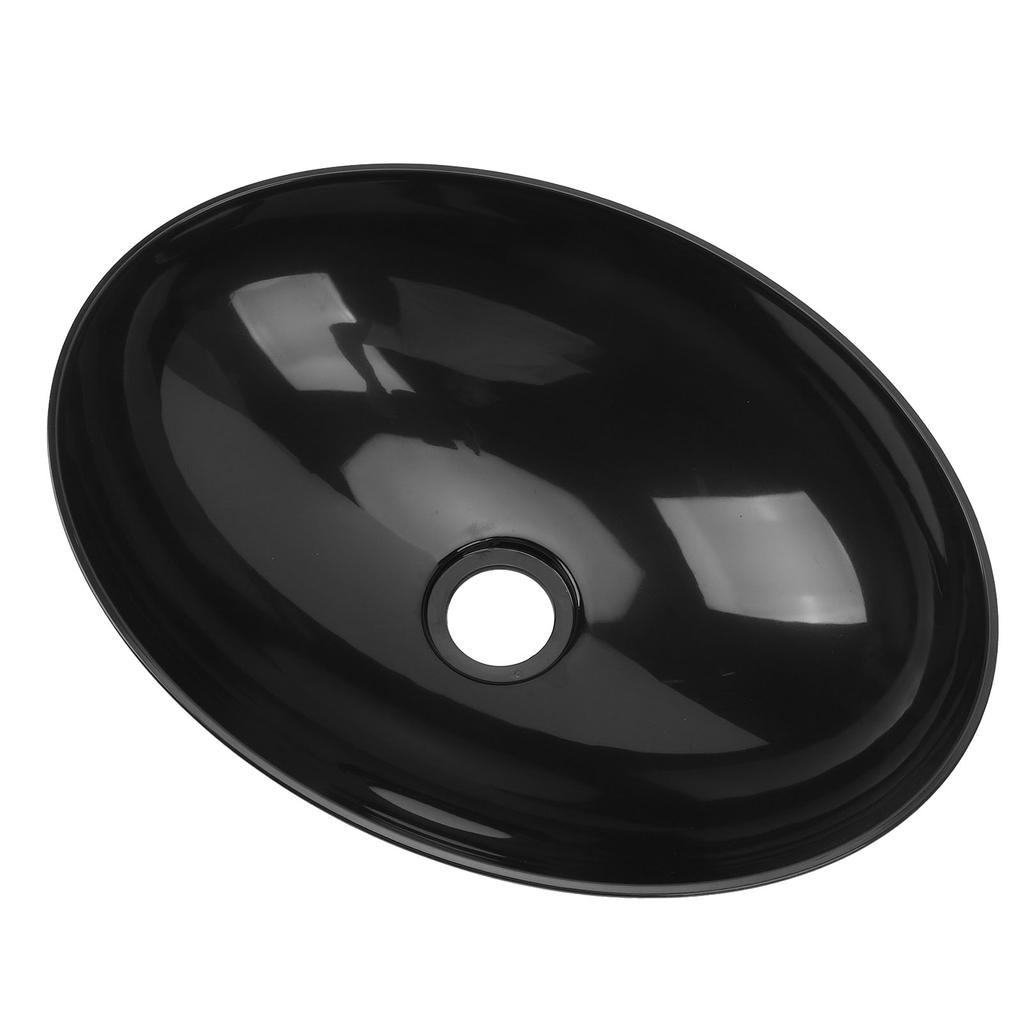 RV Oval Sink 15.72x11.37x5.59in Acrylic Kitchen Hand Wash Bowl Sink with 50mm Drain Outlet for Boat Yacht Motorhome