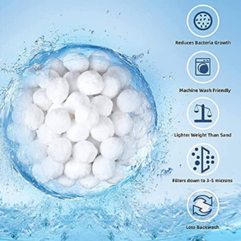 Water Filtration Media With White Fiber Ball For Pool And Aquarium Purification