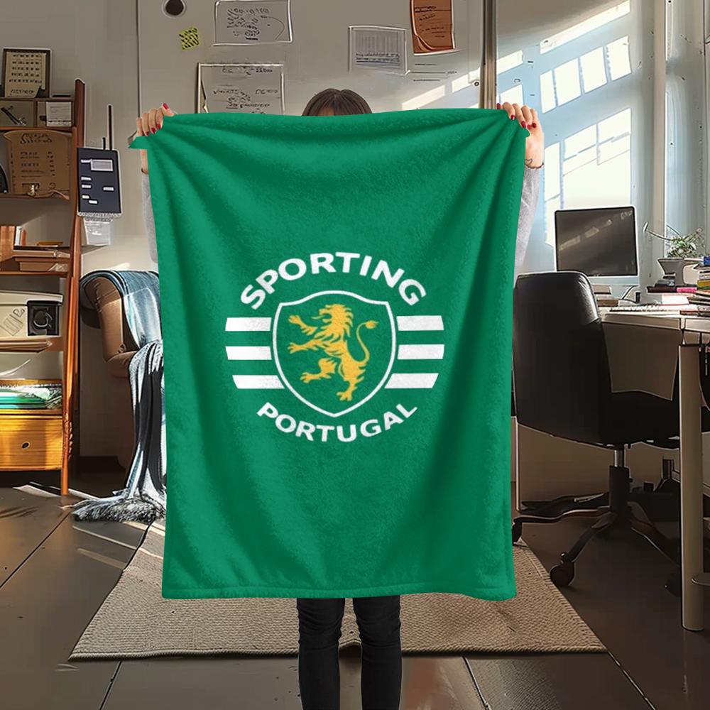 1PC Sporting CP Print Flannel Blanket, High quality Comfortable for All Seasons, Home Decor, Warmth and Comfort, Perfect for Christmas Gifts