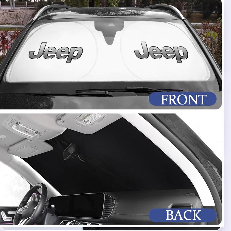 Car Windshield Sun Shade Visor UV Protection Shield For Jeep Grand Cherokee Wrangler JK Gladiator Compass Renegade Patriot Liber
