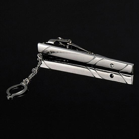 Gentleman Wedding Business Silver Metal Simple Suit Necktie Tie Clip Bar Pin