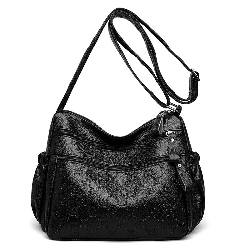 Soft leather women's bag fashion shoulder messenger casual bag