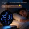 Bluetooth RGB Color-Changing Wall Clock: Auto Time Sync, Multifunctional Alarm, Perpetual Calendar, Daylight Saving Adjustments.