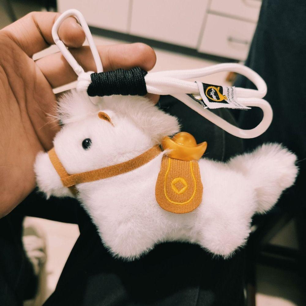 Cute Plush Horse Keychain Creative Chinese New Year Gift Yuanbao Pony Pendant  Year of Horse