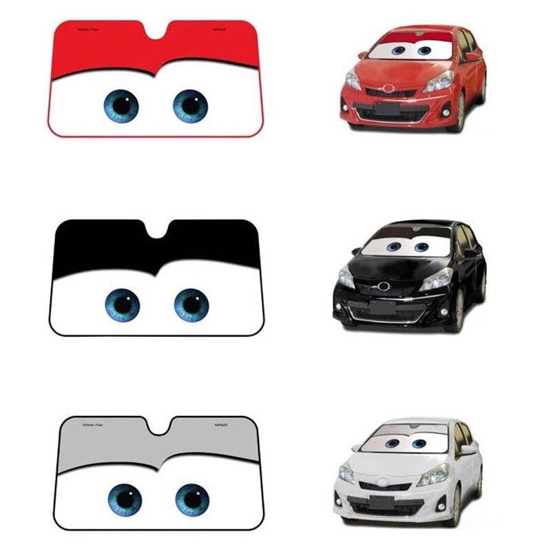 Foil Aluminium Cartoon Car Windshield Sun Shade Big Eyes Cars Front Window Visor