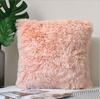 18" Soft Fur Double Faced Plush Throw Pillow Cases Home Decor Sofa Cushion Cover