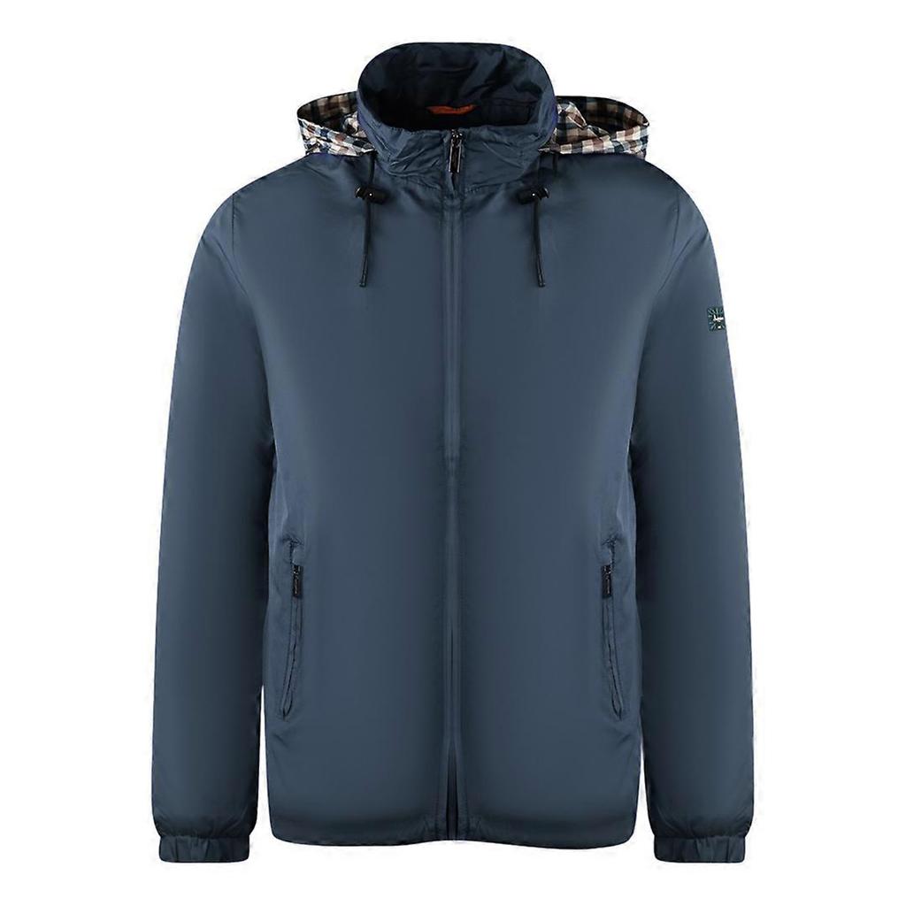 Aquascutum Mens Plain Lightweight Hidden Hood Jacket