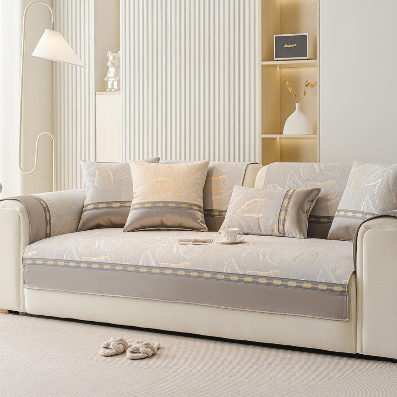 New Sofa Cushion Chenille Four Seasons Universal Simple Light Luxury Modern Non-Slip Leather Sofa Cover Cloth Towel