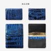 CLW Crocodile Leather Works Crocodile Business Card Holder In Midnight Blue. Made In Japan. Genuine Leather, Premium Quality, with JRA Tag. Authentic