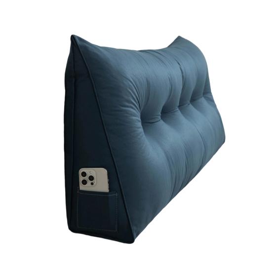 Triangular Headboard Pillow Bed Wedge Pillow With Side Pocket Headboard