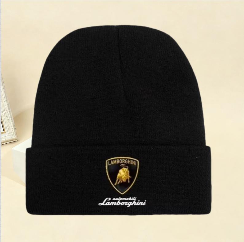 Enthusiast Men Women Casual Knitted Hat Autumn Winter Windproof Warm Cap For Lamborghini Urus Huracan Aventador Premium-1