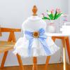 PETCIRCLE Valentines Day Pet Dress Red White Plaid Princess Tulle Skirt Cats Dogs