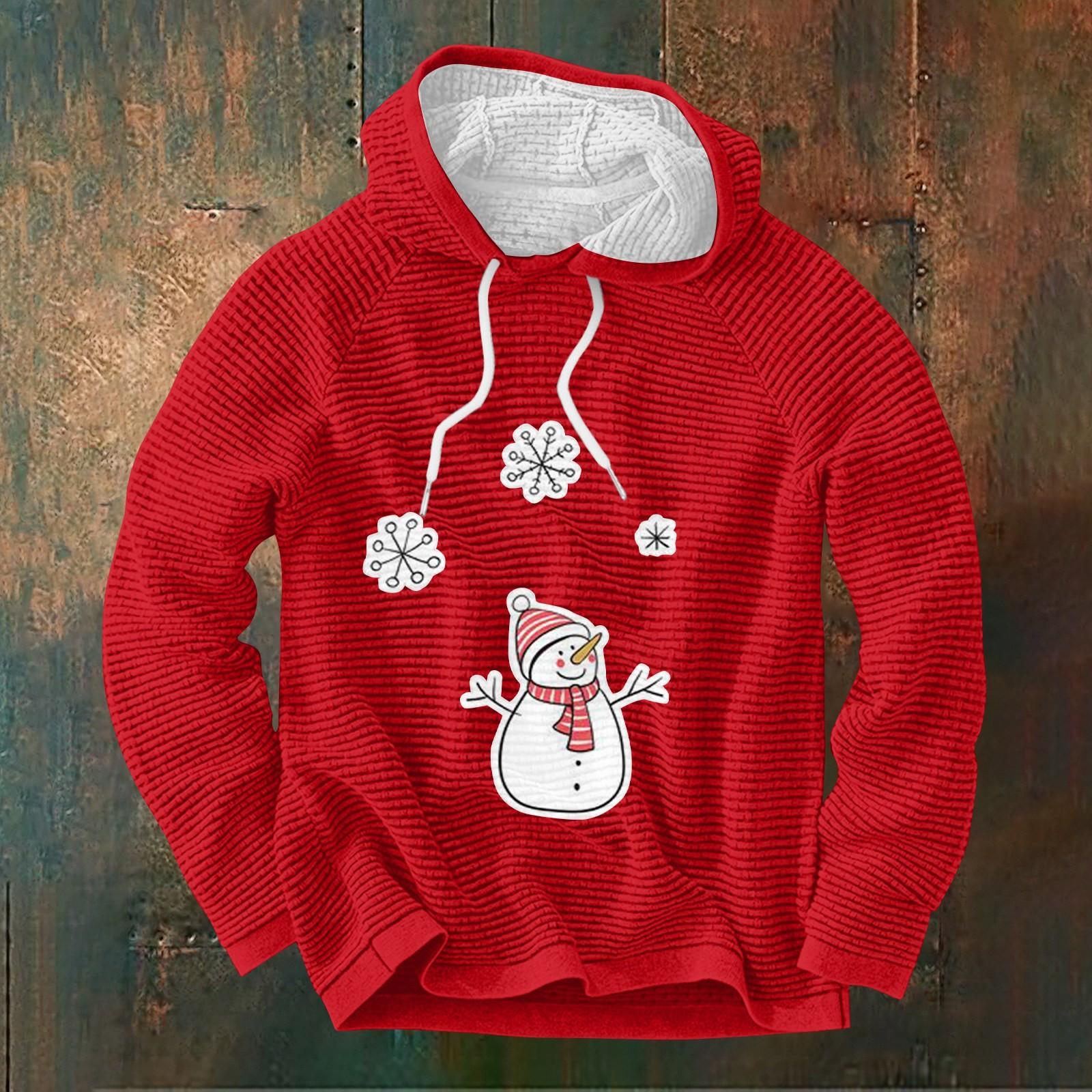 Мужской повседневный и модный свитер с длинными рукавами и капюшоном XL — фото 3