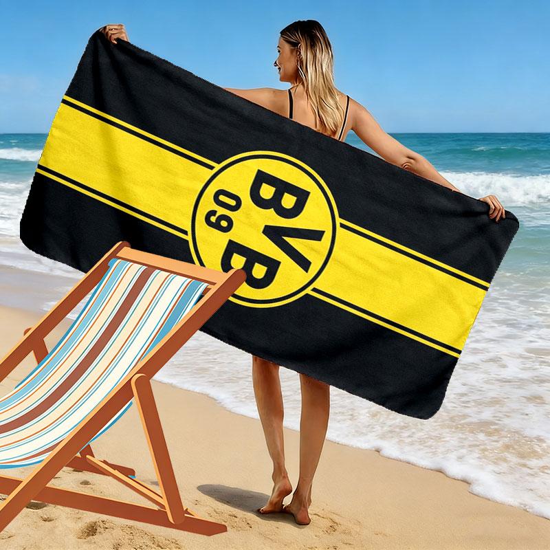 Borussia Print Beach Towel, Large Soft Quick Dry Towel for Beach Camping Swimming