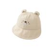 Korean Version of Children's Fisherman Hat  Boy and Girl Cute Ear Bear Pot Hat  Spring and Autumn Children's Sun Protection Hat