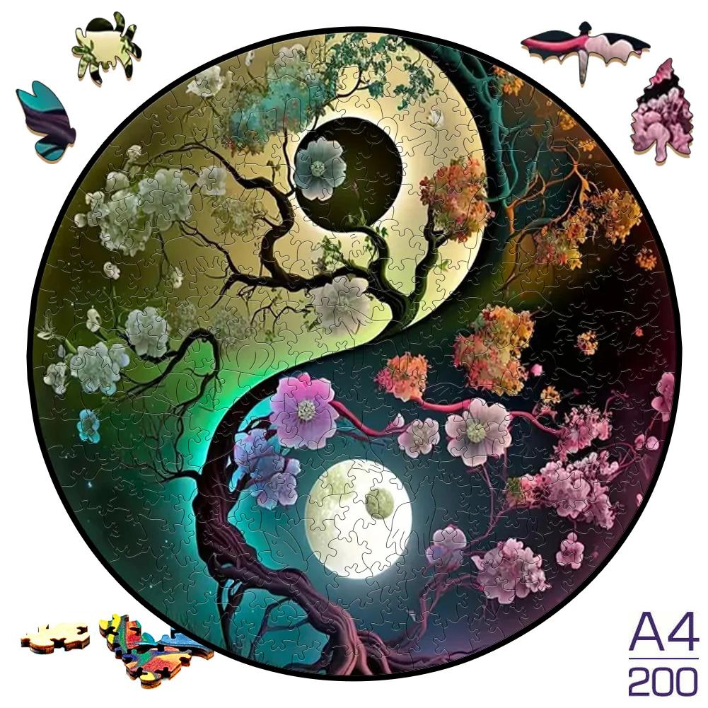 Non-Toxic Moon A3/A4/A5 Size Wood Jigsaw Puzzle With For Adults Children Not Common Shape A Gifts For Parent-Child Games And Family Fu
