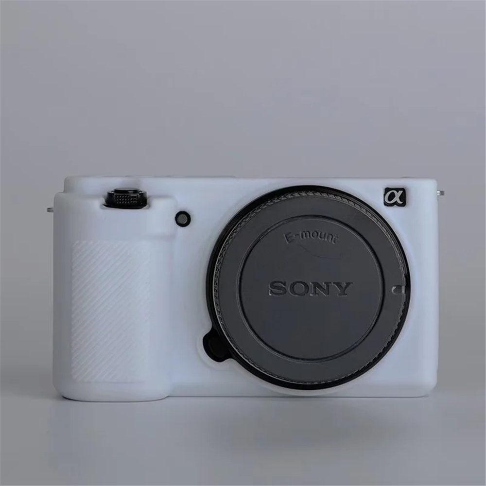 

ZV-E10 Soft Silicone Camera Body Case For Sony ZV-E10 ZVE10 Protective Rubber Cover Skin белый