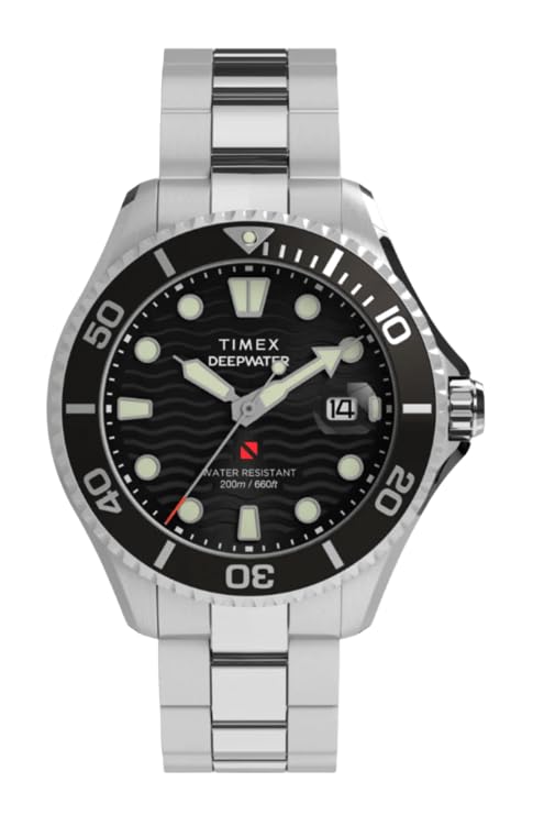 

TIMEX Deepwater Meredian 200 Men s Quartz Watch, 20 ATM Water Resistant, Sapphire Crystal, Black Dial, TW2W82000 [Authentic]