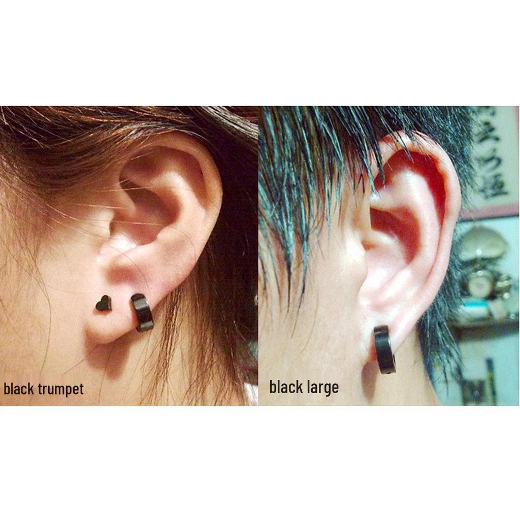 Hua Chenyu Style Men's Retro Ear Clip: No Piercing Required, Simple Fake Earrings Cuff