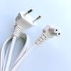 90° L-Shaped Euro 2-Pin Plug Power Cord for Milk Warmer, Tea Brewer, Kettle, Water Heater, Nail Art Machine, Desk Lamp