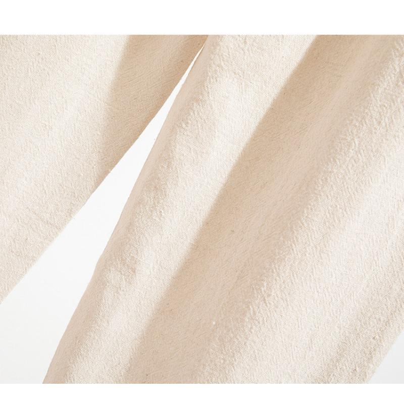 Kalhoty větší velikosti Dámské kalhoty Vintage plátěné Ležérní kalhoty Literární vázanka Pružný pas Harlekýnové kalhoty