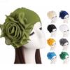 Luxurious Bamboo Fiber Womens Hair Loss Turban Cap With Beautiful Flower Design