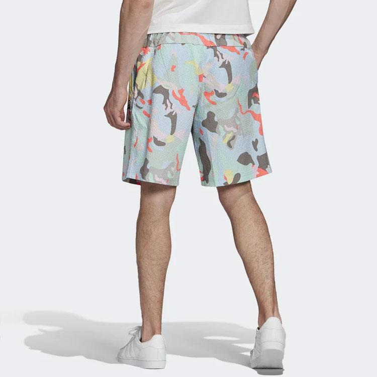 Adidas Originals Trefoil All-Over Print Shorts with Drawstring and Regular Fit Men Shorts Floral FM2244