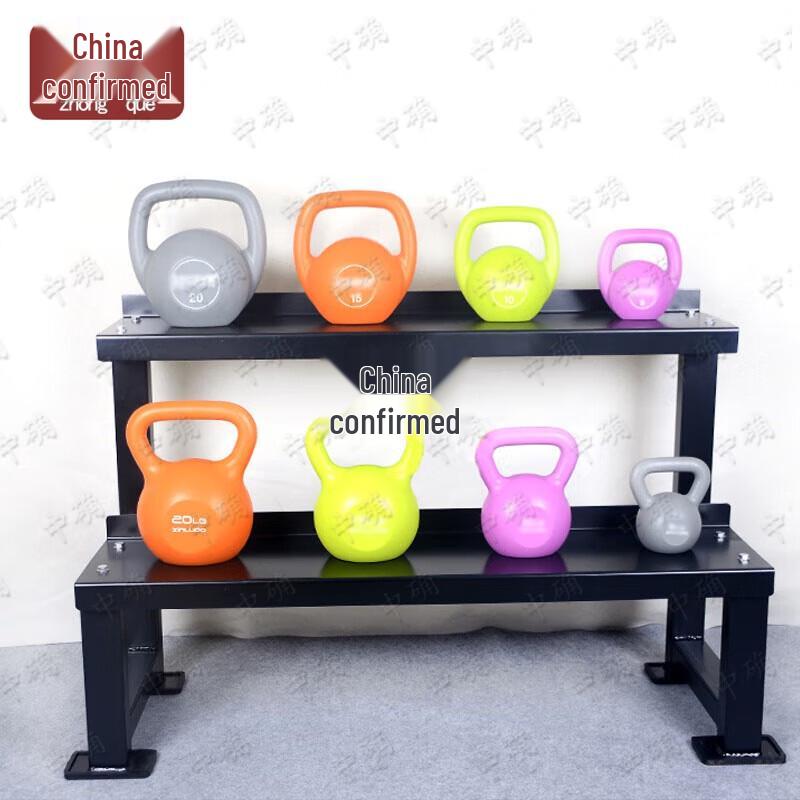 Enhanced Double-Layer Kettlebell Storage Rack